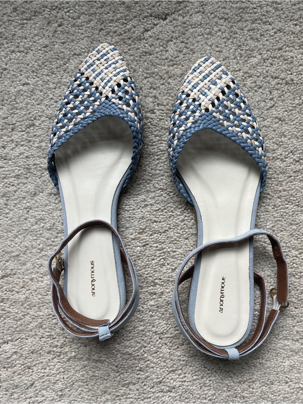 Anonymous Copenhagen Senara Woven Slingback Flats - worn once
